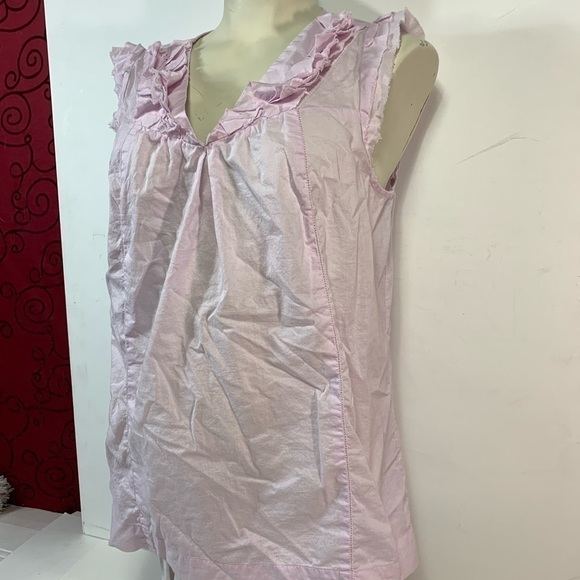 Ann Taylor LOFT Purple Ruffled Blouse - Picture 3 of 7